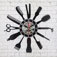 Creative Vinyl font b Wall b font font b Clock b font Gift Idea for Barber
