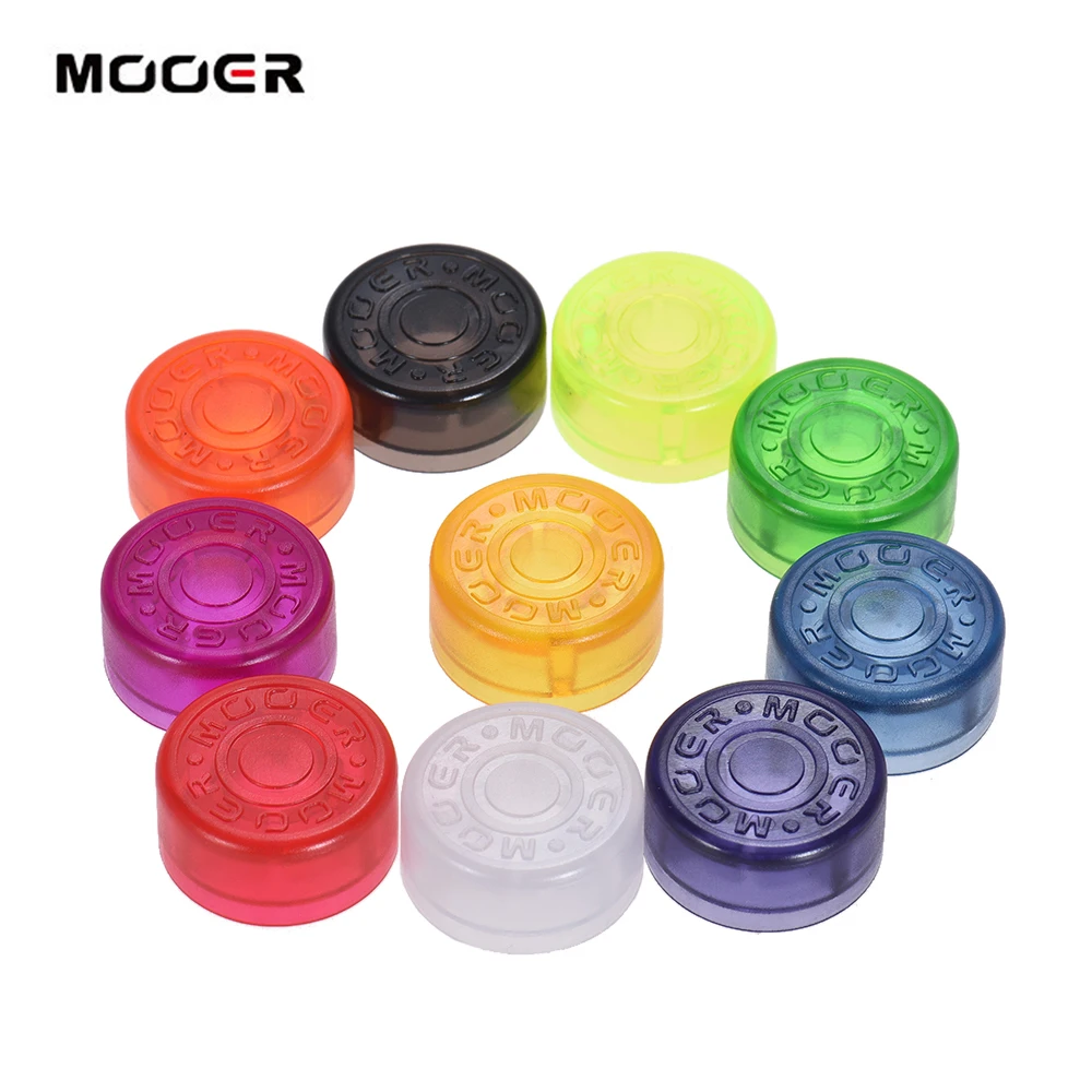 

MOOER 10pcs Footswitch Topper Protector Colorful Plastic Bumpers for Guitar Effect Pedal(Random Color Delivery)