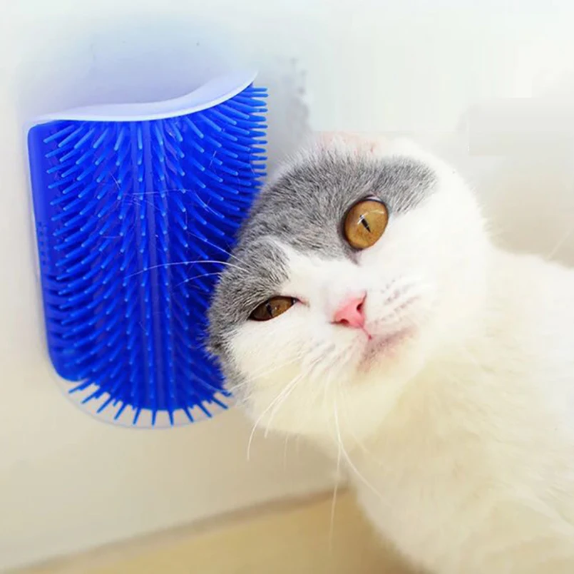 

Curved cat self Brush hair products harmless Crystalline polymer material massager for cat products for pets grooming supplies