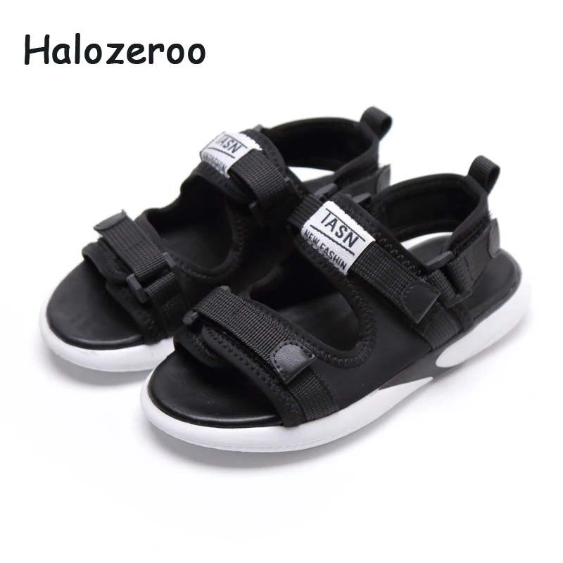 

New Summer 2019 Kids Beach Sandals Baby Girls Pu Leather Sandals Children Fashion Casual Shoes Boys Black Brand Sport Sandals