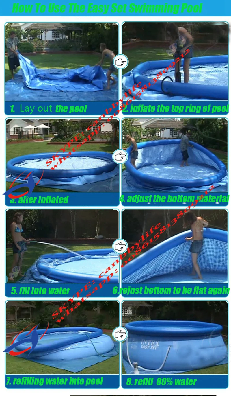 Intex 12ft x30in надувной семейный бассейн для взрослых, детский бассейн для плавания, болотные бассейны, летние развлечения на заднем дворе