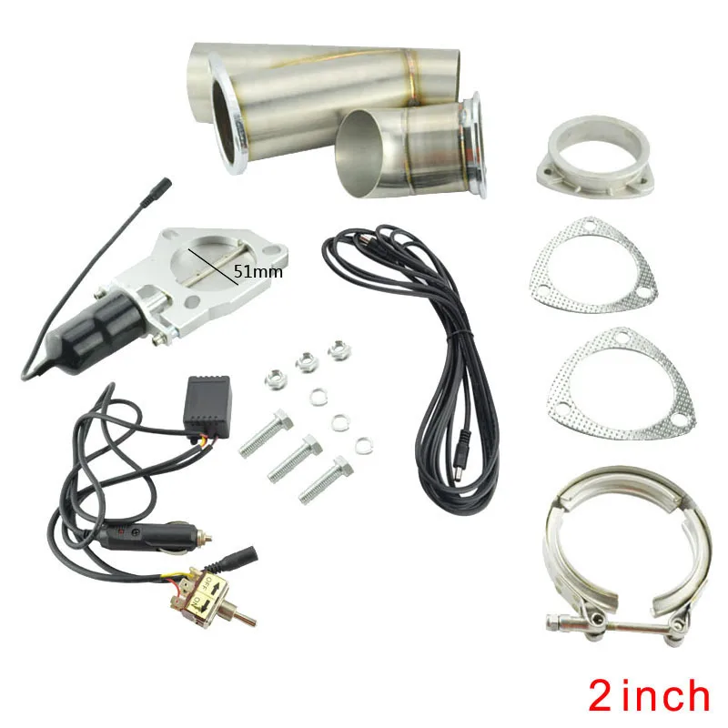 2.0 Inch System Remote Exhaust Catback Downpipe Cutout E Cut Valve Out