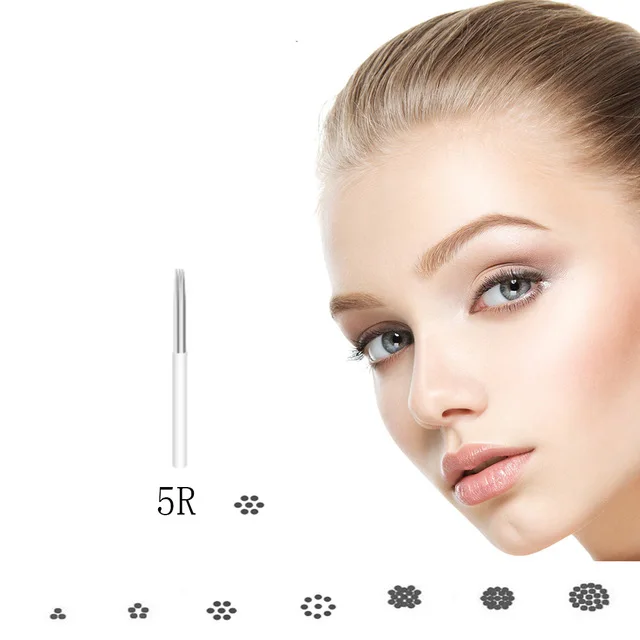 

Biomaser Top mix 7 size round needle Microblading Needles for Eyebrow needles Microblading Round Needles for Permanent Makeup
