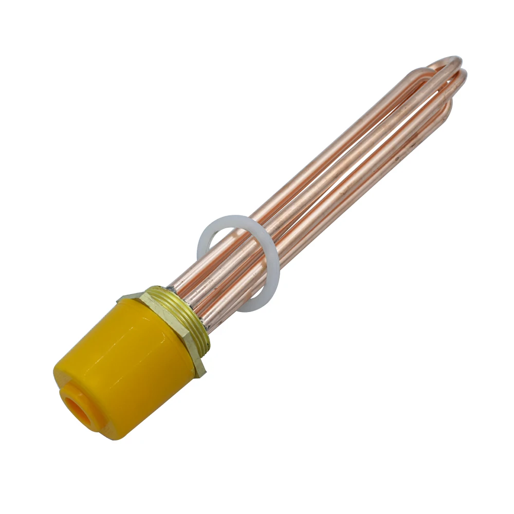 Red Copper Electric Water Boiler Heating Element For Water Tank 380V 6KW/9KW/12KW DN50 Thread Tubular Water Heater
