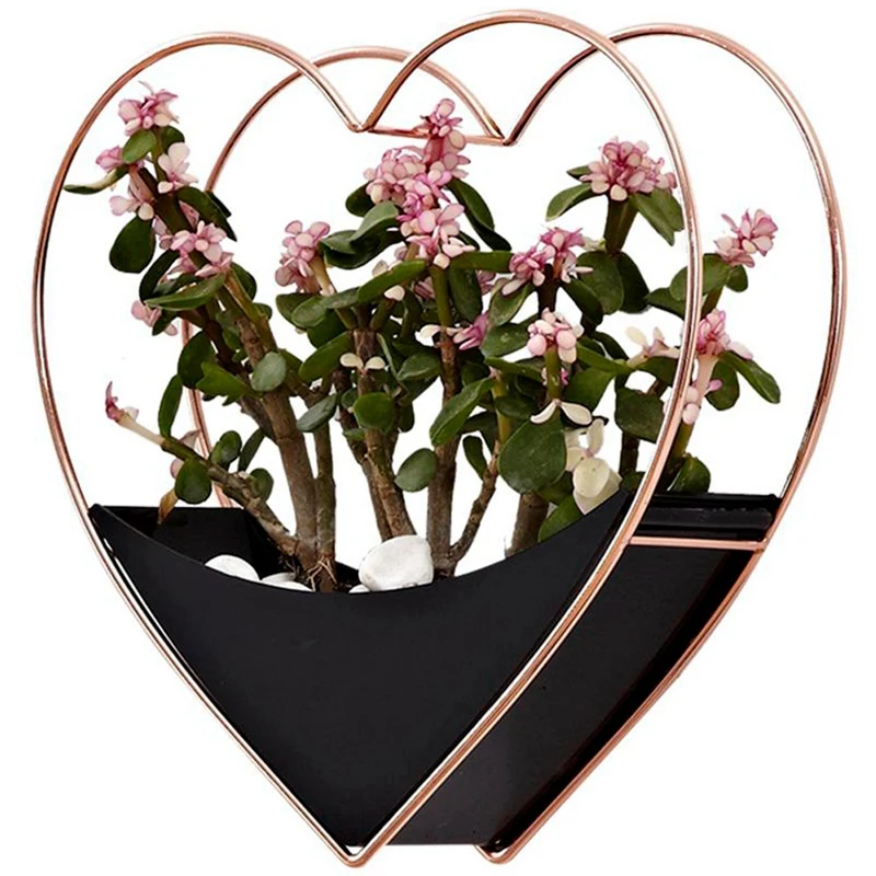 

New-Home Living Room Wall Decoration Garden Decoration Flowerpot Wall Hanging Decor Succulent Planter Flower Pot Heart Hang Ba