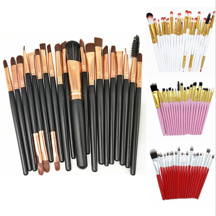

FLD001 20Pcs/ set Beauty Makeup Brushes Set Cosmetic Foundation Powder Blush Eyeshadow brush Lip Blend Make Up Brush Tool Kit