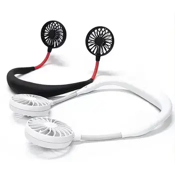 

Hands-free Neck Band Hands-Free Hanging USB Rechargeable Dual Fan Mini Air Cooler Summer Portable
