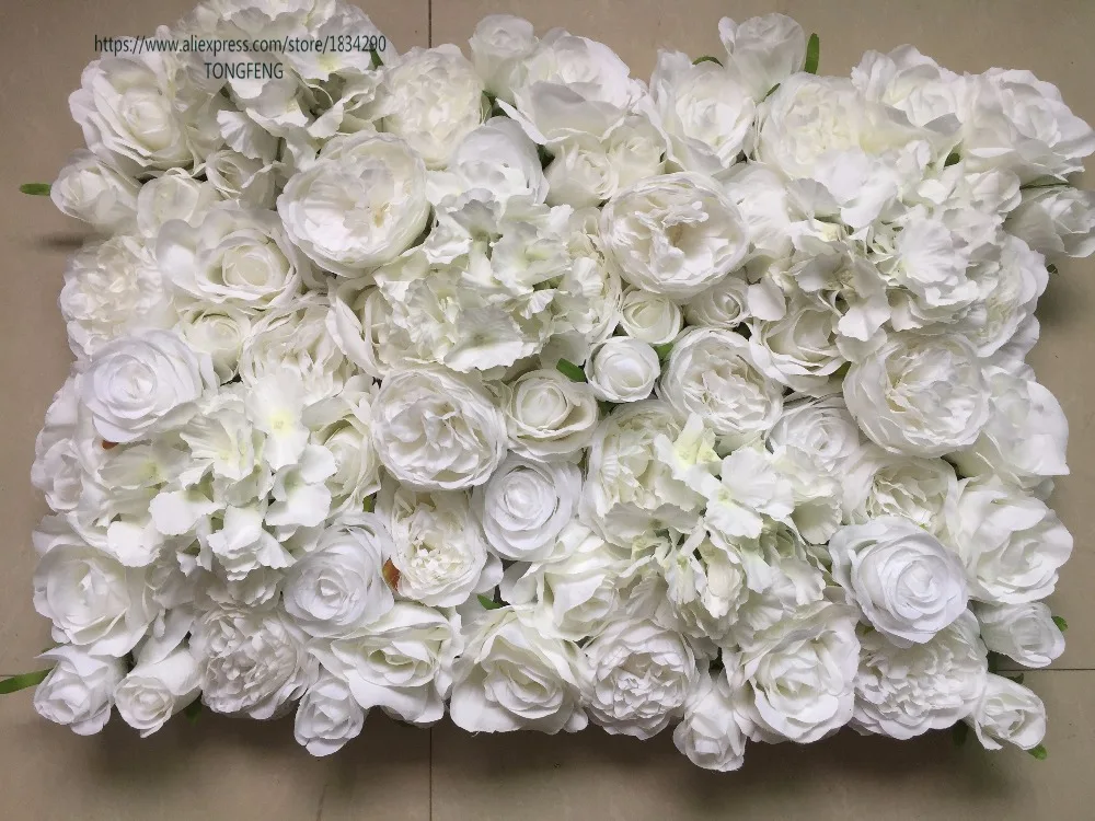TONGFENG 10 шт./лот белые свадебные 3D цветок стены цветок бегун Свадебные искусственный шелк Роза Пион свадебное оформление украшение
