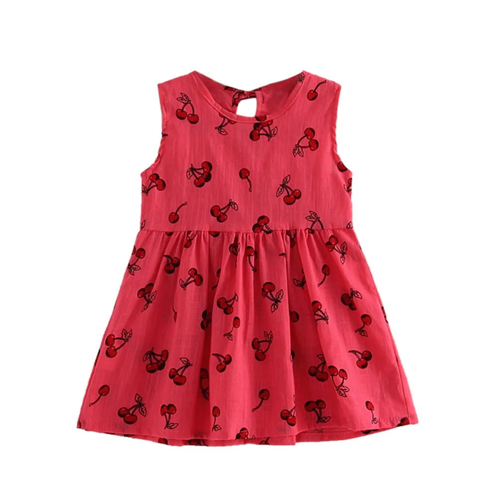 Baby Boy Girl clothes Dress Girls Children Summer Girls Princess Bowknot Dress Kids Baby Party Wedding Sleeveless Dresses 2-7T