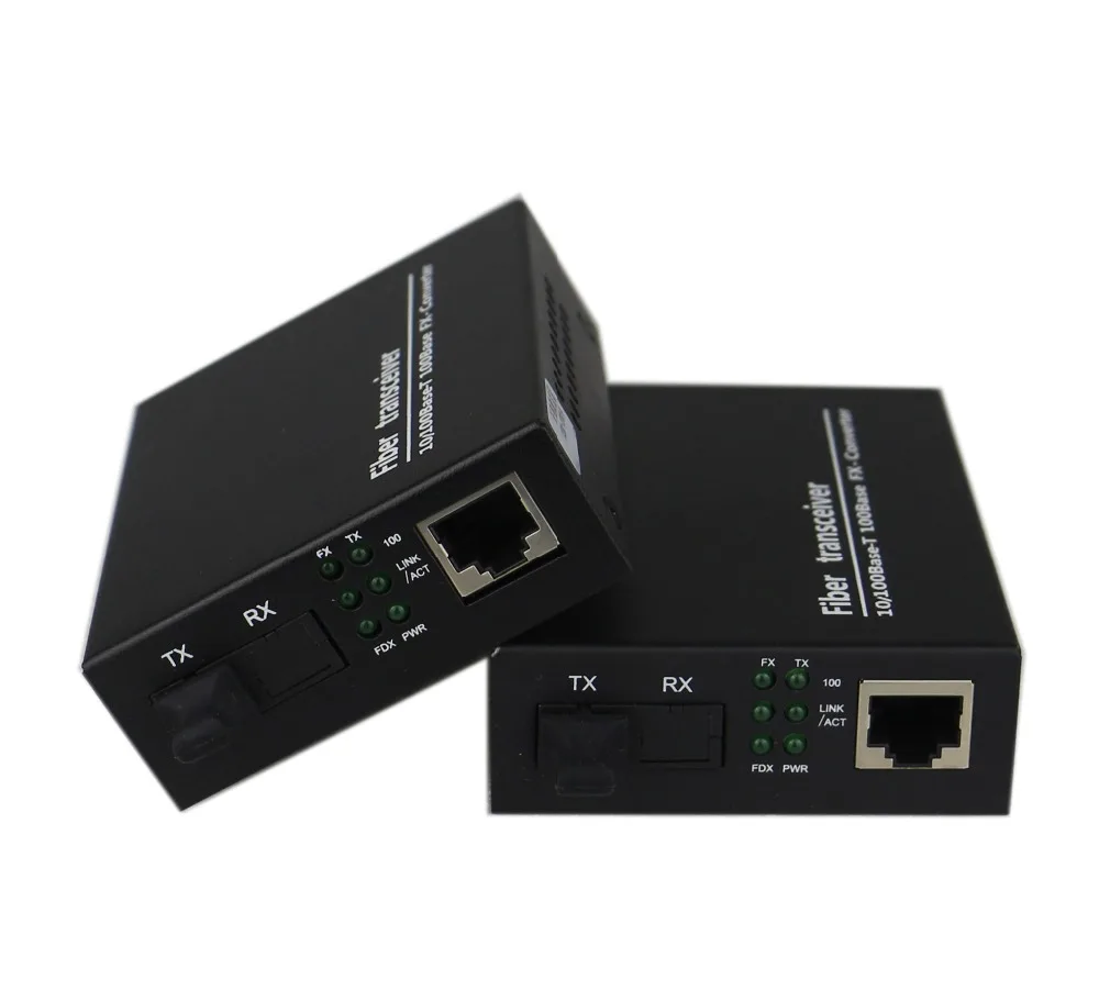 Волоконно-оптический al Оборудование для связи 10/100 M медиа-конвертер Fast Ethernet волокнооптические трансиверы 100 Мбит/с SC порт 25 км