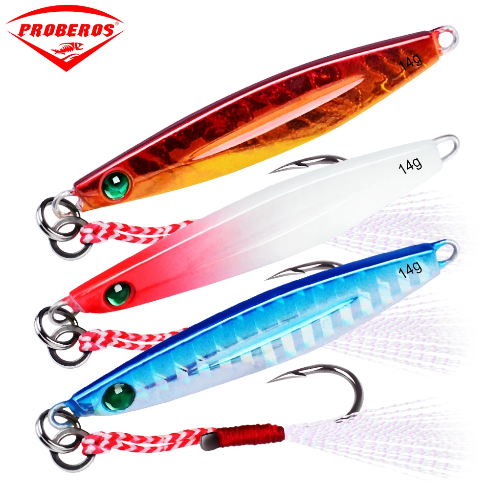 

5pcs/lot Fishing Lures 7/10/14/17/21/28/40g Lead Fish Hook with Feather 5 Color Bass Bait Casting Lure Fishing Tackle Lead Baits