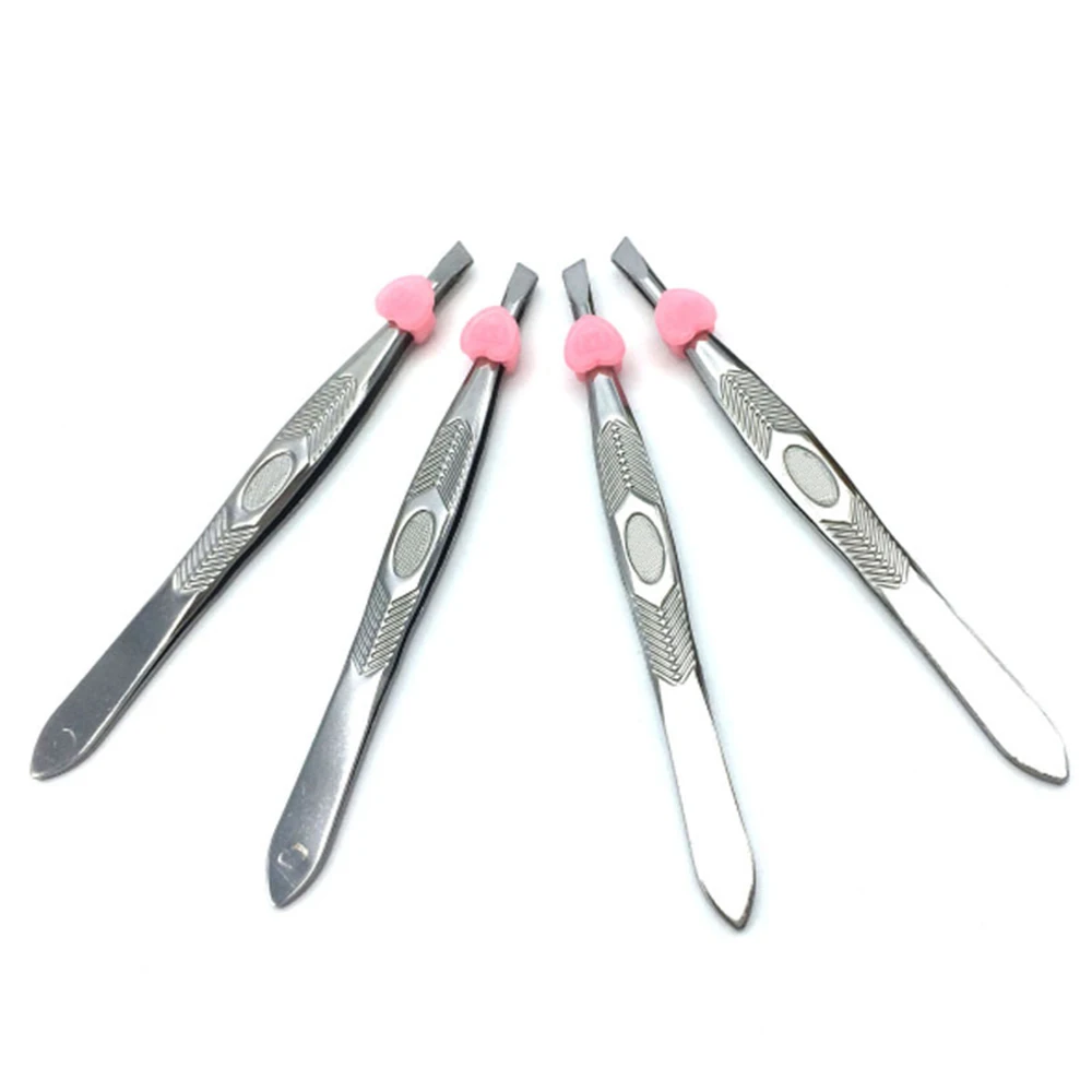 

4 pcs/lot Stainless Steel Make Up Tool Eyelash Eyebrow Hair Removal Tweezer Face Hair Remover Nipper Cosmetic Tool