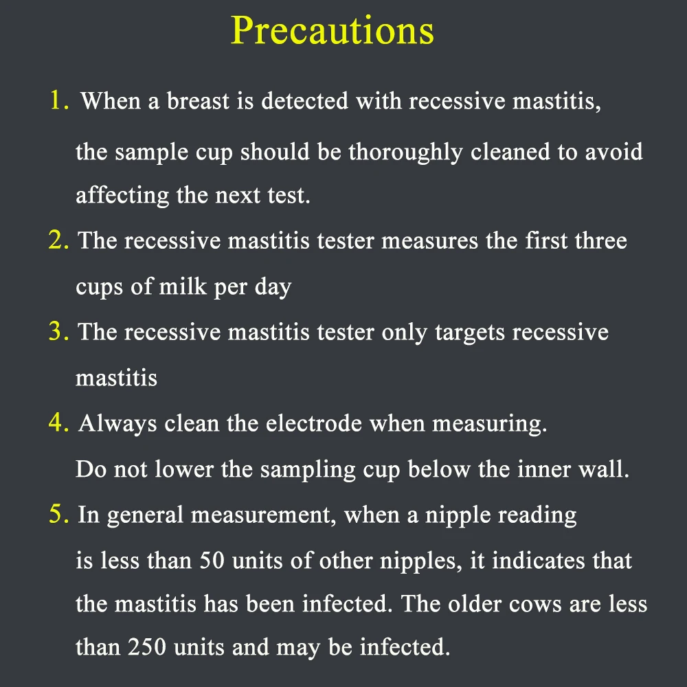 Cow Mastitis Detectors Recessive Mastitis SubclinicalFarm Veterinary