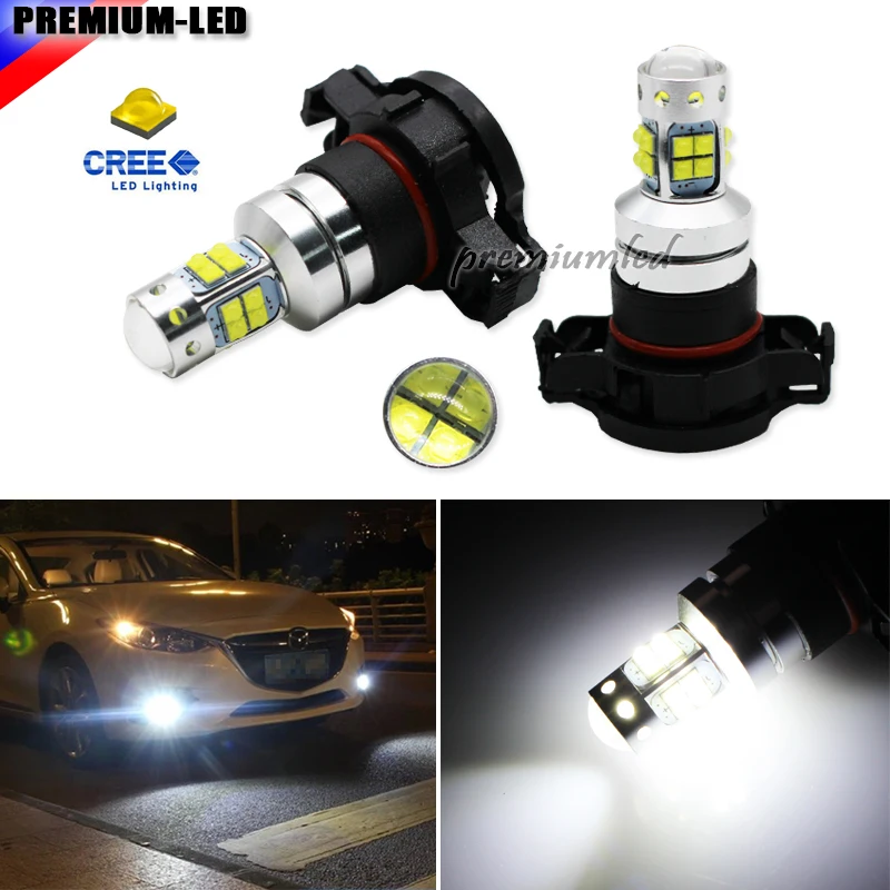 White 9140 9145 H10 9045 9055 High Power CREE w// 12-SMD LED Bulbs For Fog Lights