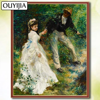 

OUYIJIA 5D DIY Diamond Painting Full Square Pierre Auguste Renoir Embroidery Painting Sale Diamond Mosaic Picture Of Rhinestones