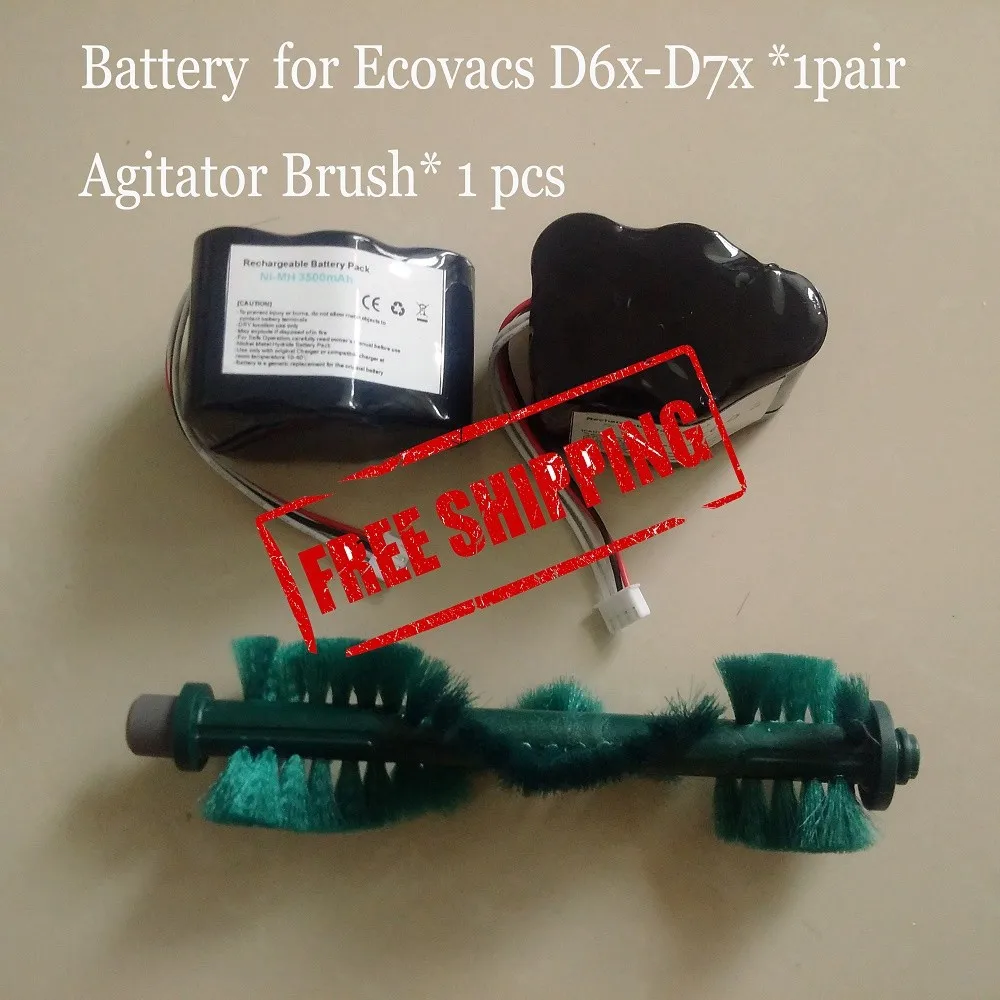 

2 Pieces/lot Battery 3500mAh 6V Agitator Brush for Ecovacs Deebot Deepoo D62 D63 D65 D66 D68 D77 D79