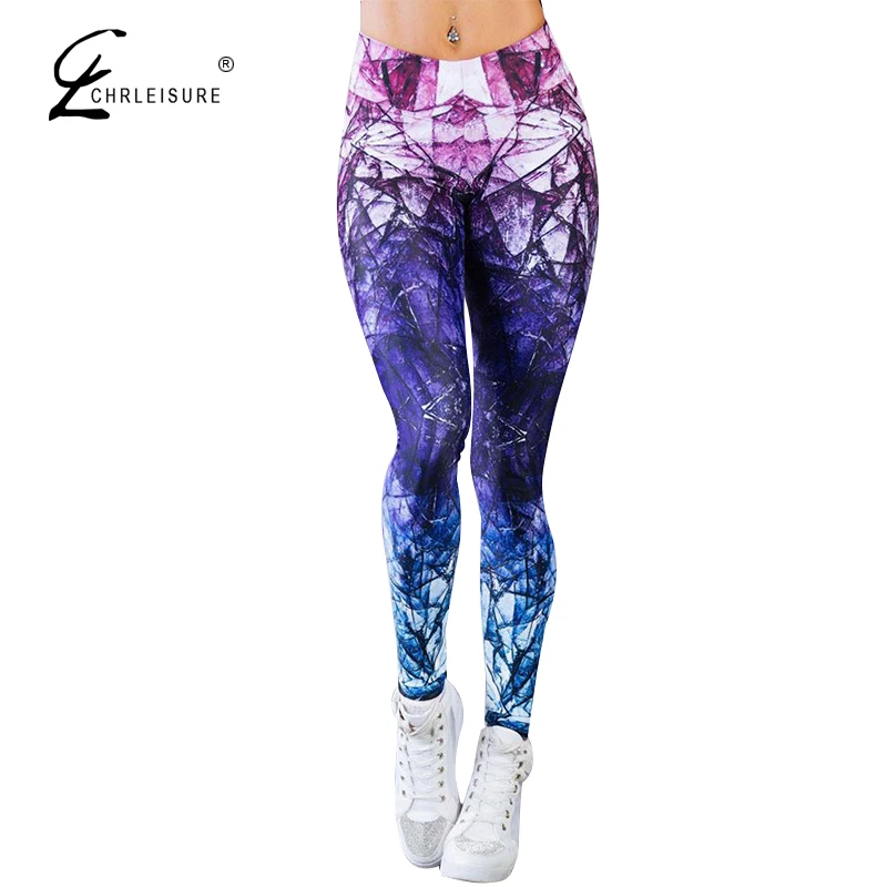 CHRLEISURE Для женщин обтягивающие женские леггинсы для фитнеса Высокая Талия Леггинсы Mujer брюки для фитнеса женские леггинсы смешанные Цвет