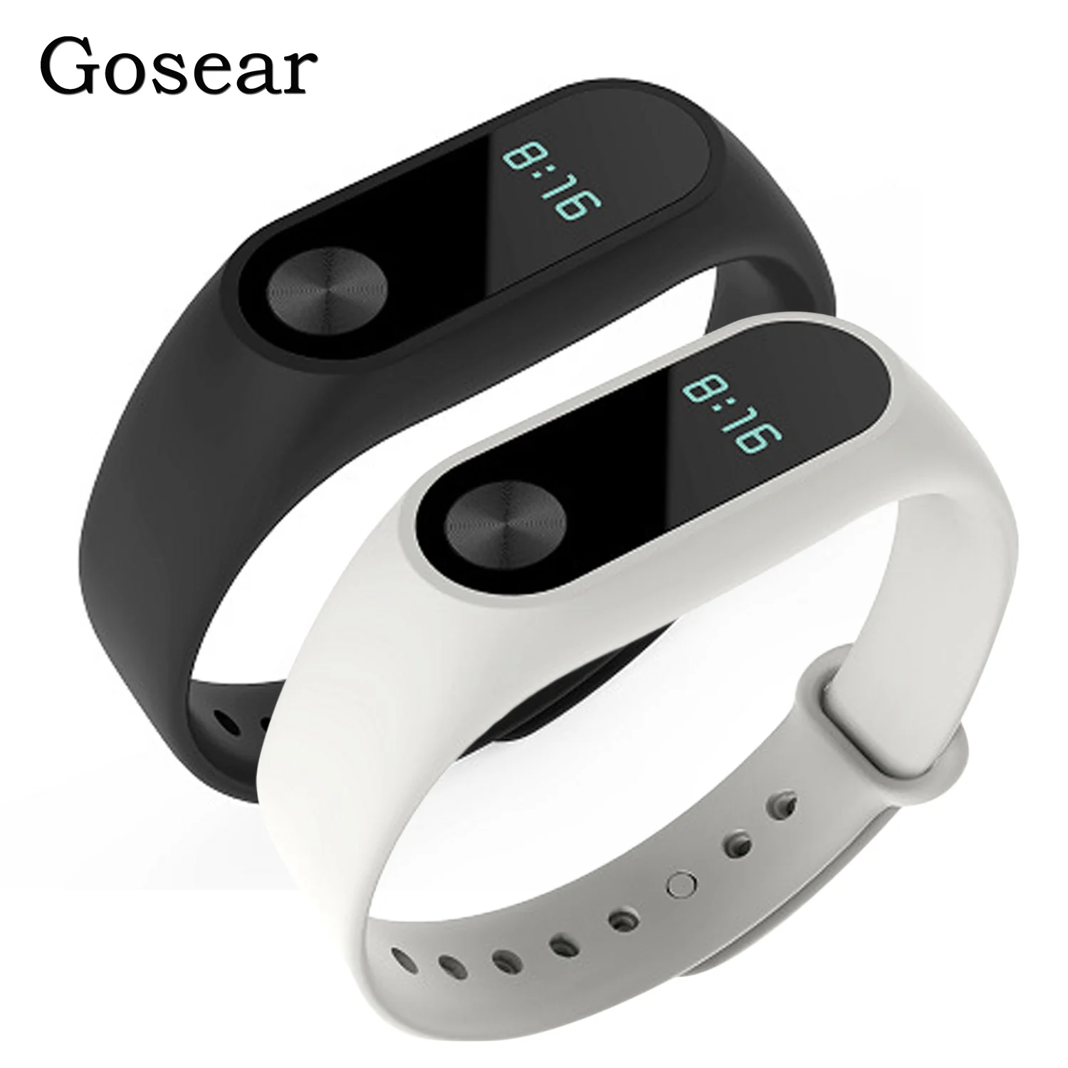 

Gosear 2 PCS Silicone Replacement Wristband Strap Bracelet Smart Band for Xiaomi Xiomi Xiao Mi Band Miband 2 Band2 Accessories