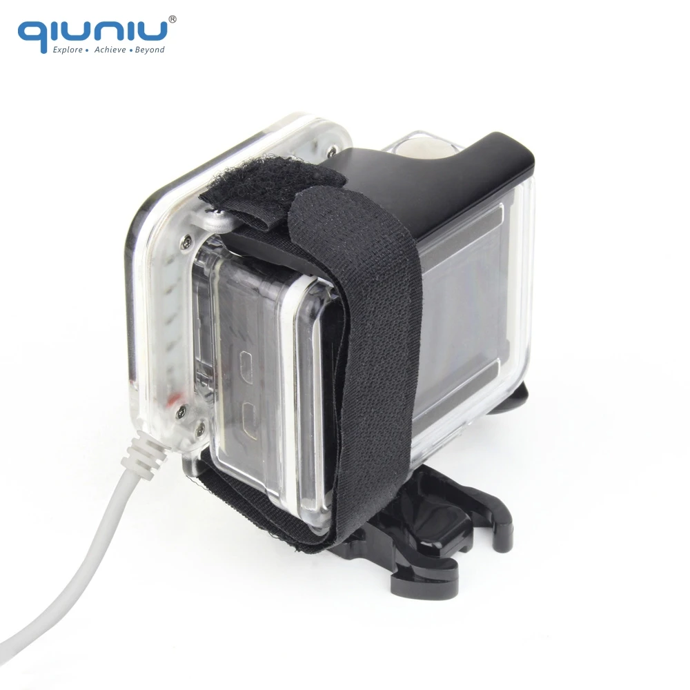 Светодиодная подсветка QIUNIU для GoPro Hero 4 usb кабель ночной съемки аксессуары камеры