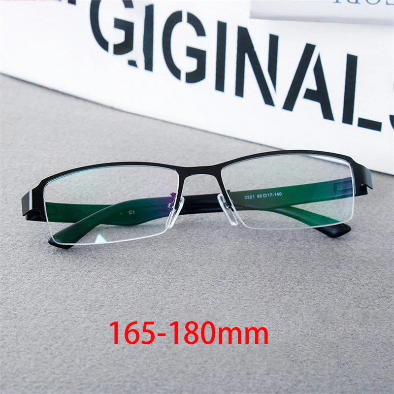 

Cubojue Oversized Eyeglasses Frame Men 165mm-180mm Wide Face Glasses Man Prescription Spectacles Large Adjustable Points Black