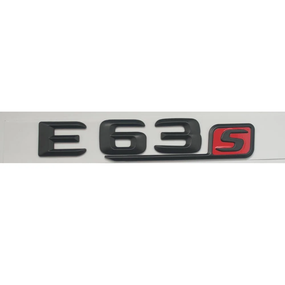 

Matt Black Red 3D " E63s " Car Trunk Rear Letters Number Badge Emblem Emblem Sticker for Mercedes Benz AMG E Class E63 S AMG