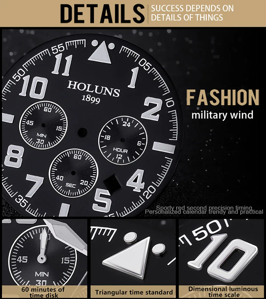 Holuns Mens Watches Brand Luxury Quartz Business Sport Wristwatch Classic Stainless Steel Waterproof Relogio Masculino (22)