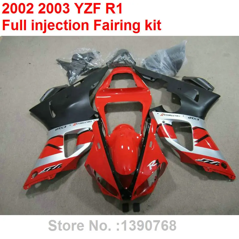 Обтекатели для литья под давлением Yamaha YZF R1 02 03 красный черный комплект