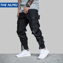 Hip Hip Streetwear Men's Black Cargo Joggers Pants 2019 Men Military Style Casual Camouflage Pants Trousers Harem Pant WJ221