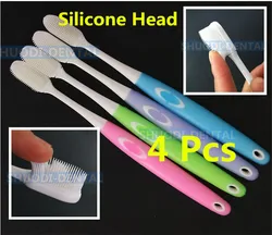 4 Pcs Teeth Cleaning Brush Teeth Whitening Brushes Silicone Head Silicone Gel Toothbrush Ultra Soft Teeth Brush 121 Brush 4 Pcs Teeth Cleaning Brush Teeth Whitening Brushes Silicone Head Silicone Gel Toothbrush Ultra Soft Teeth Brush 121 Brush