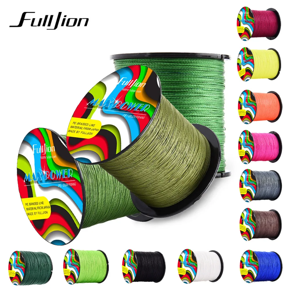 Clearance Sale Fulljion 100m 4 Strands Multifilament PE Braided Fishing Lines for Carp Super