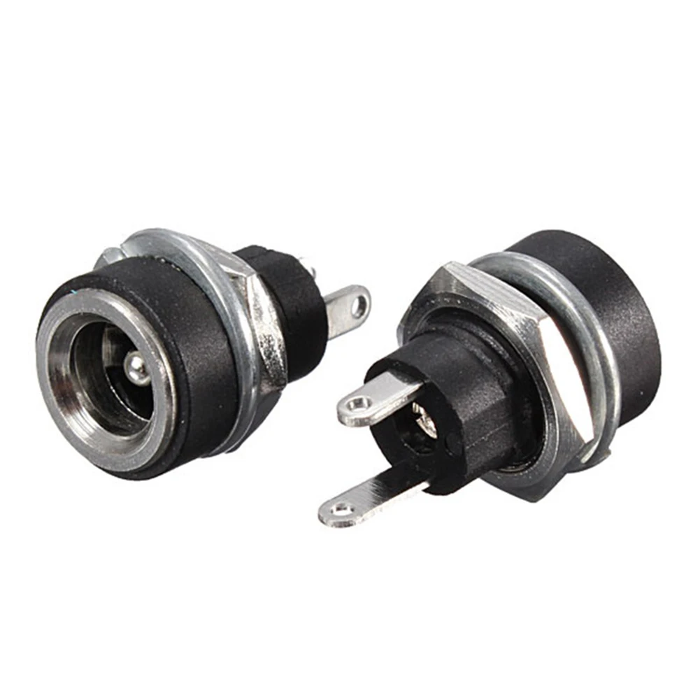 

Copper Female Panel Mount Connector 5.5 mm x 2.1mm DC Power Jack Socket