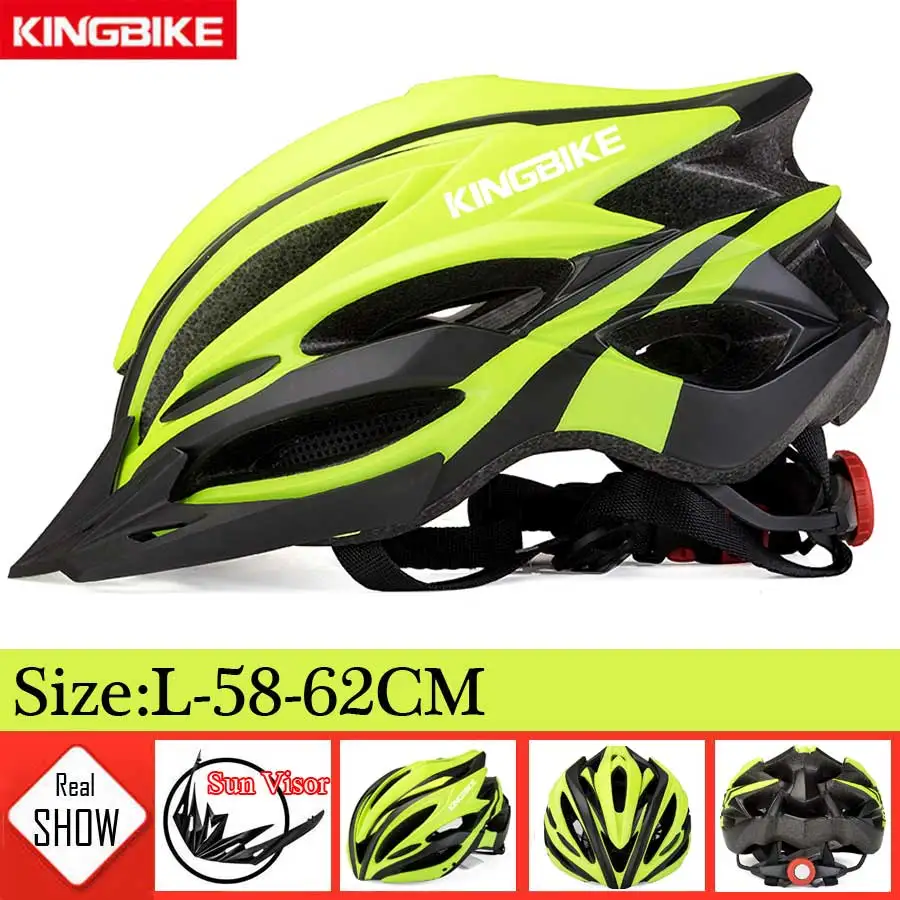 KINGBIKE велосипедный шлем, шлем для шоссейного велосипеда, ультра-светильник для горного велосипеда, MTB, CE, защитный Бонтрагер, ПВХ+ EPS велосипедные шлемы, велосипедный светильник, шлем - Цвет: 691-P3