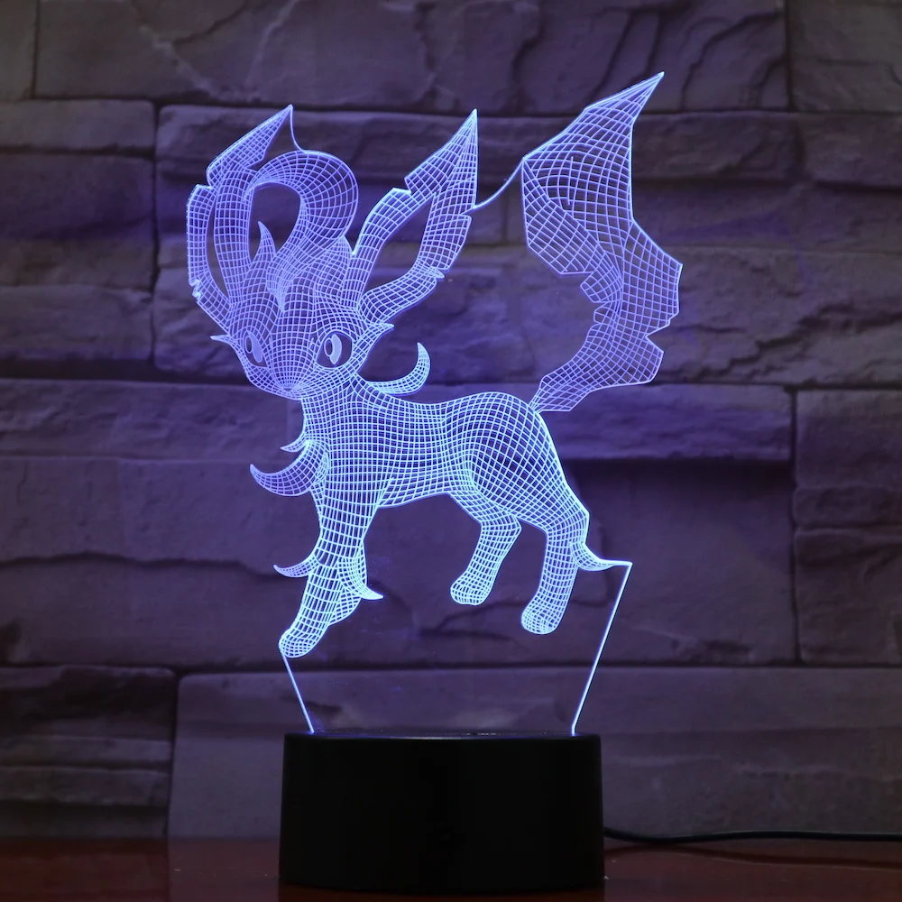 

Pokemon Go Leafeon Figure Baby Night Lamp LED Touch Sensor Color Changing Decorative Light Gift Night Light for Bedroom Leafeon
