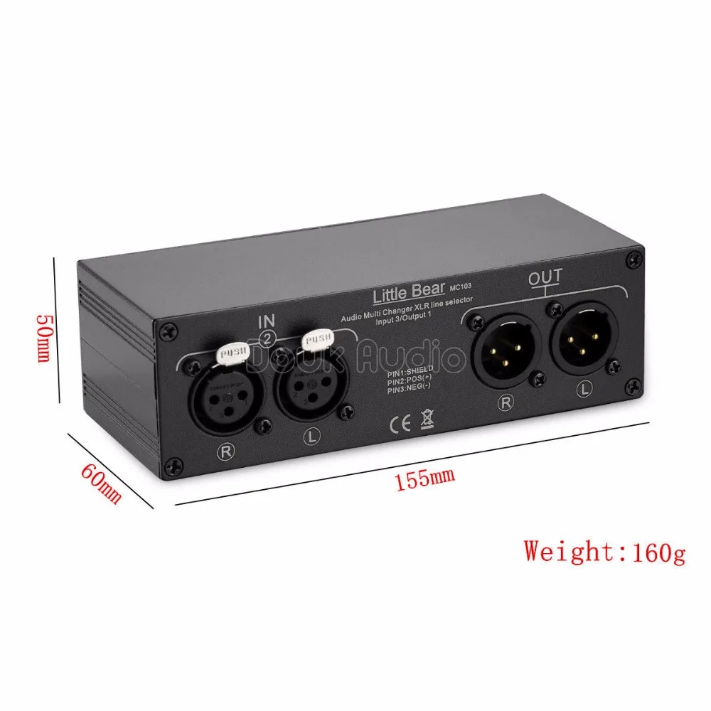 Douk Auido Little Bear MC103 3(1) IN 1(3) OUT XLR баланс стерео аудио переключатель пассивный селектор