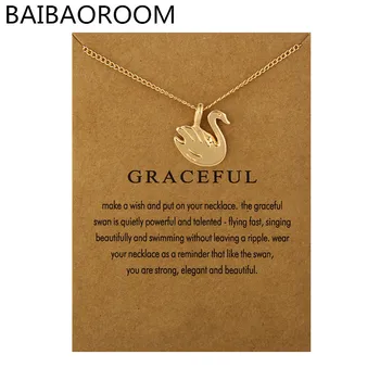 

12pcs Fashion Jewelry Graceful Swan Necklace Pendant For Women