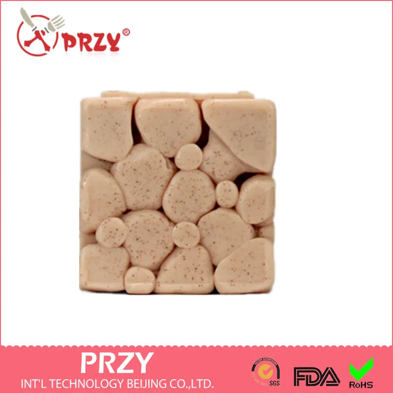 

hot sale Square stone wall shaped silicone soap mold fondant Cake decoration mold Handmade soap mold