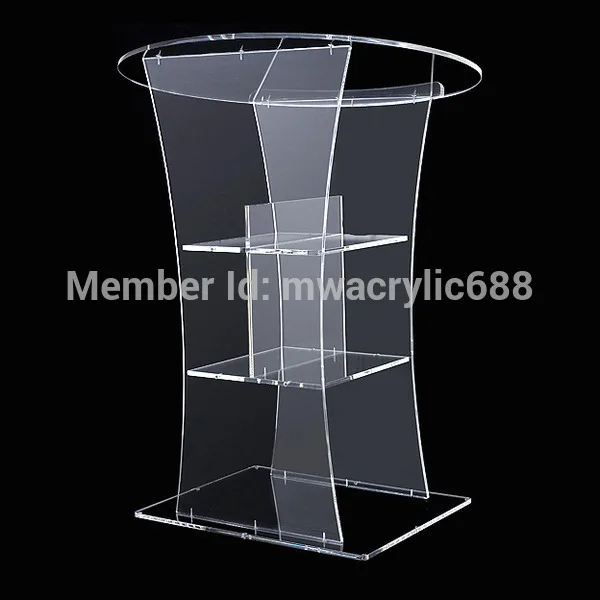 Free Shipping Transparent Modern Design Cheap Clear Acrylic Lectern