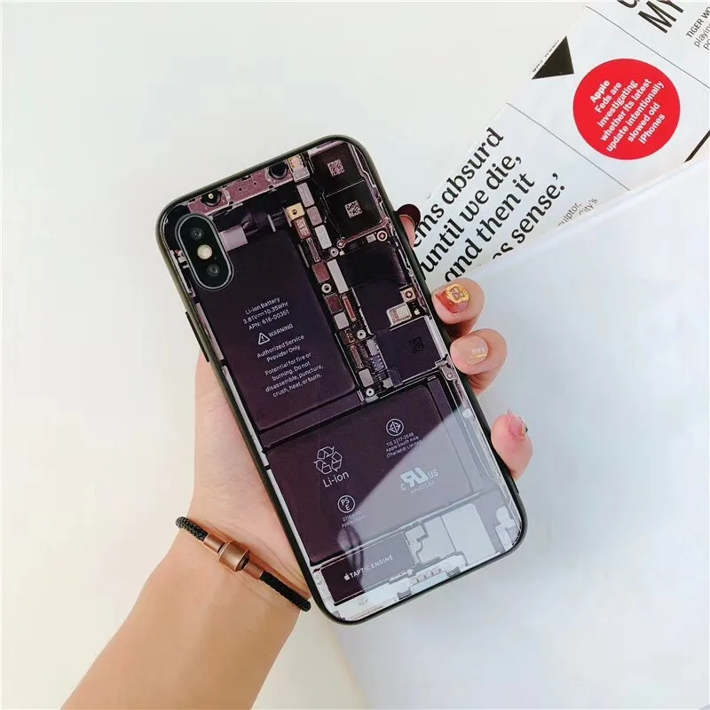 Чехол для iphone xr чехол на айфон 7 из ТПУ Жесткий Apple Make Fun стеклянная задняя крышка X