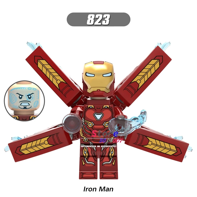 

50pcs Marvel Avengers Infinity War Iron Man Armor collectable figure Mark50 Mark 50 Machine building blocks bricks toys for boy