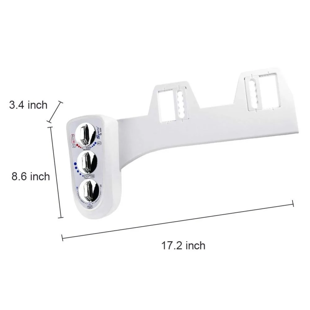 Sywtz Bidet for Non-Electric Mechanical Bidet Toilet Seat Attachment Hot and Cold Water Spray Dual Nozzle Sywtz Bidet for Non-Electric Mechanical Bidet Toilet Seat Attachment Hot and Cold Water Spray Dual Nozzle