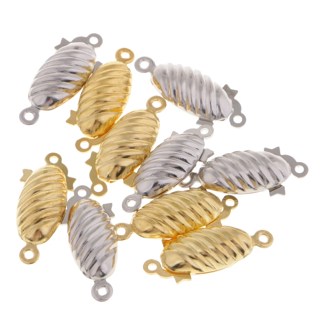 10pcs Metal Bracelet Necklace Jewellery Findings Connectors Box Clasps Buckles DIY Crafts Jewelry