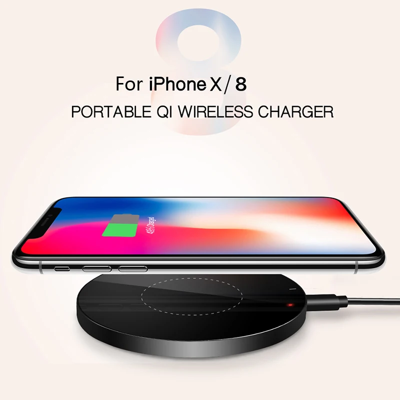 Беспроводное зарядное мини-устройство Qi зарядное устройство для iPhone X 8/8 Plus samsung Galaxy S7/S8/S6 edge Plus/Note5 EP-NG930 Лидер продаж