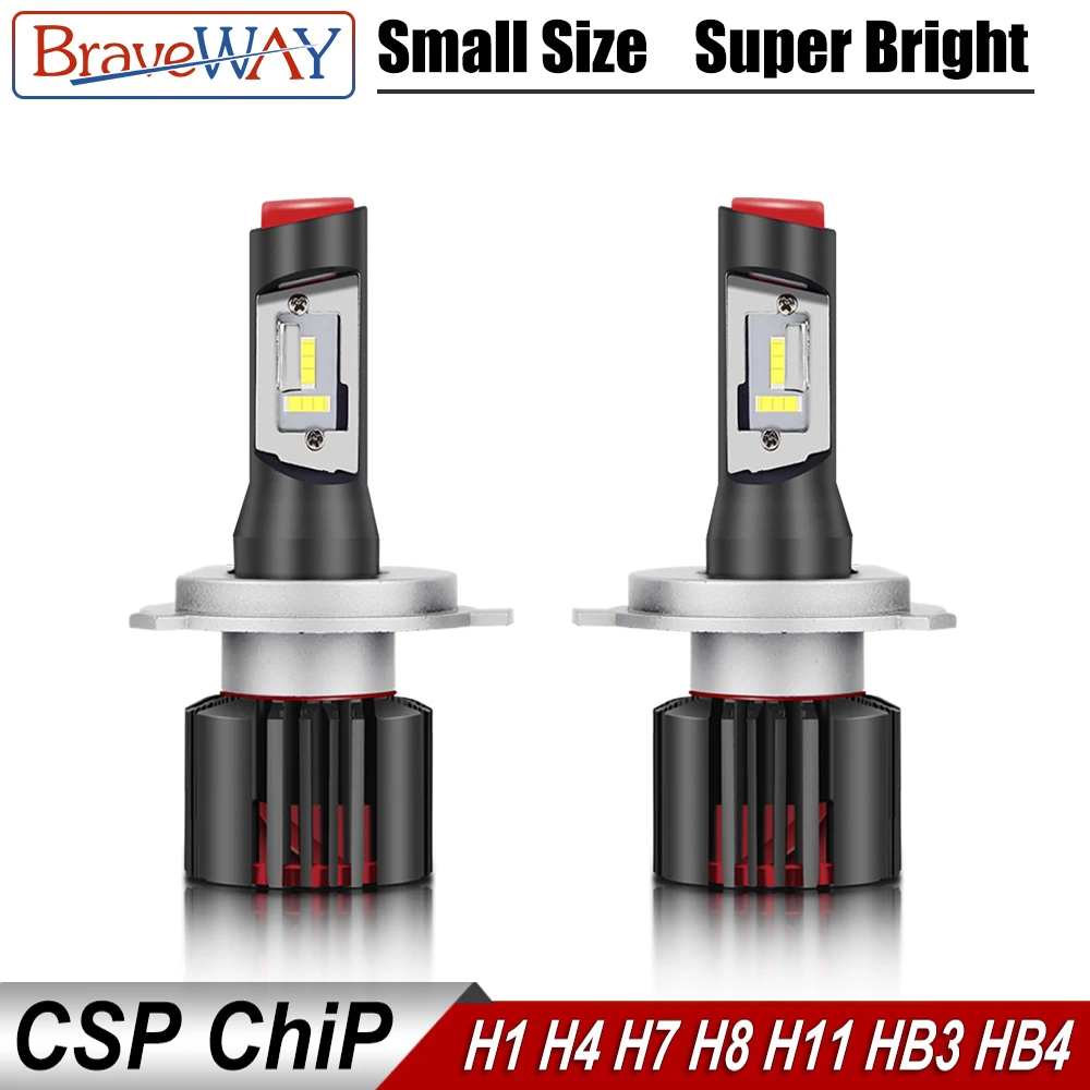 

BraveWay CSP Chip Turbo LED Light Bulbs for Cars H8 H11 LED H4 16000LM 100W HB4 HB3 H7 Lamps 12V H4 LED Headlight H7 LED Canbus