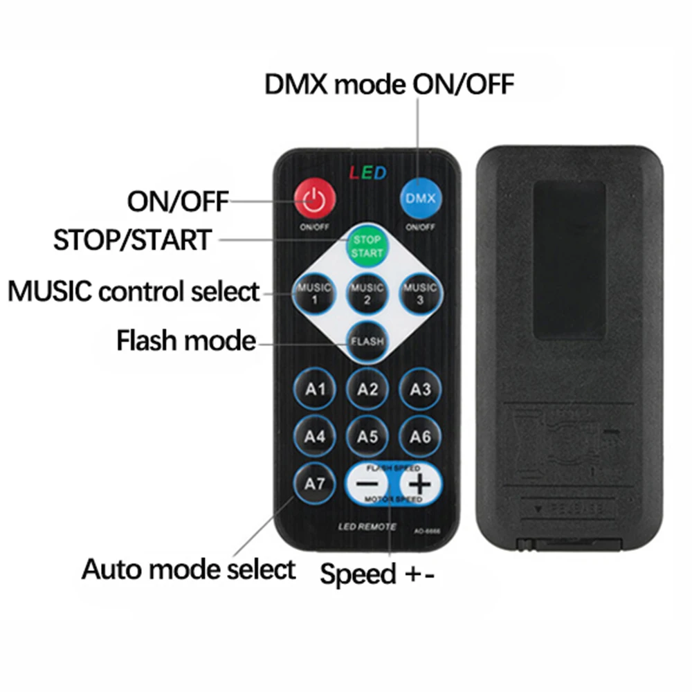 DMX512 RGB Премиум сценический светильник со звуковым управлением LED 27 Вт 9