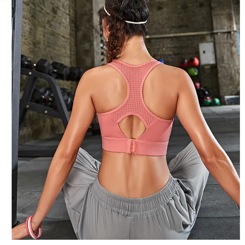 

Mermaid curve sports bra plus size Mesh breathable Push up Fitness bra high impact Gym Running for women Yoga bra padded S-3XL