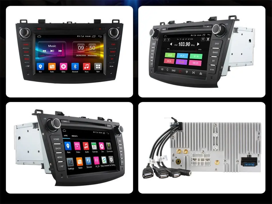 Best For Mazda 3 2008 2009 2010 2011 2012 2013 Android Unit Radio Stereo Multimedia Player 1 2 din DVD GPS Navigator Carplay DAB+ PC 25