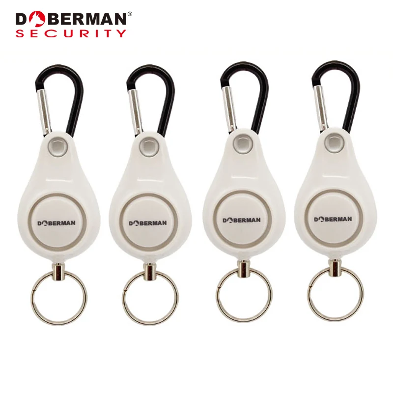 

4pcs/lot Doberman Security Self Defense Alarm Personal Security Pull ring Triggered Anti attack Safety Personal Alarm