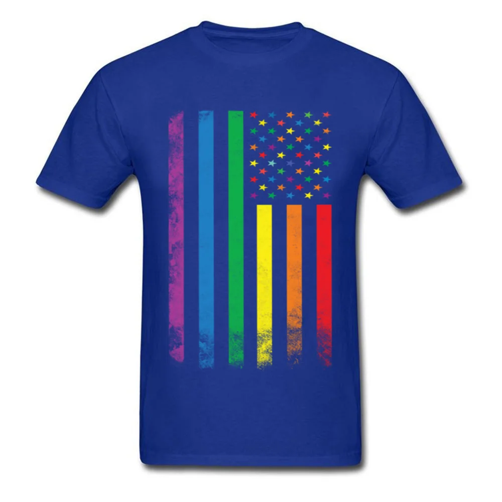 Rainbow American Flag Gay Lesbian Pride_blue