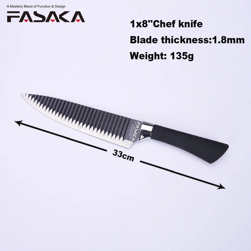 FASAKA нержавеющая сталь 3 шт. кухонные ножи кухня комплект с 8 ''дюймовый шеф