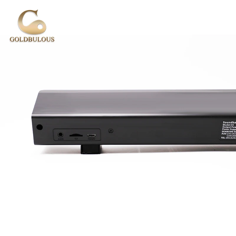 Goldbulous Портативный Soundbar Bluetooth Динамик 10 Вт бас аудио 3D стерео звук плеера